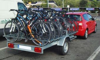 transporte de bicicletas en el camino de Santiago